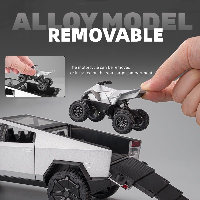 Toy Model Car of Tesla Cybertruck Diecast Alloy Pickup Model for Kids Boys 3+ Years