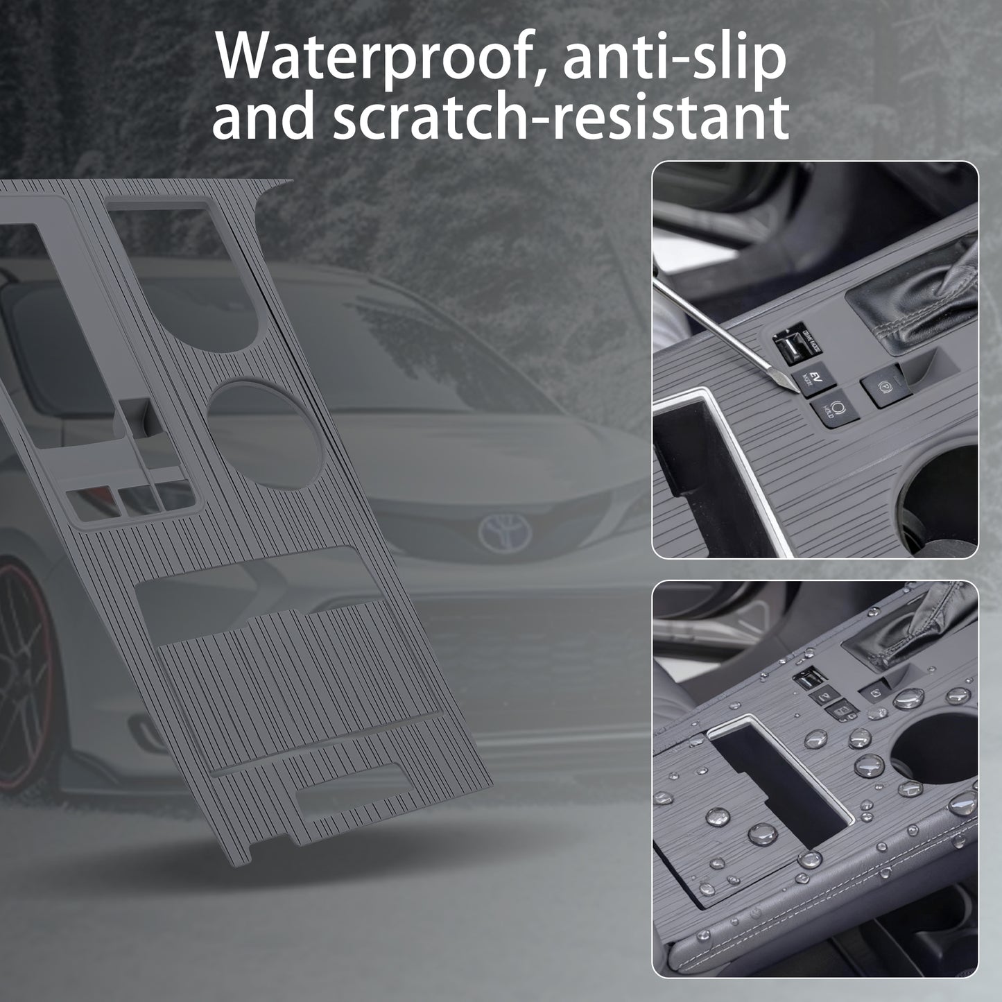 Center Console Non-Slip Silicone Cover for 2021-2025 Sienna Accessories,Center Console Gear Shift Cover for Sienna LE Limited Platinum SE XLE XSE