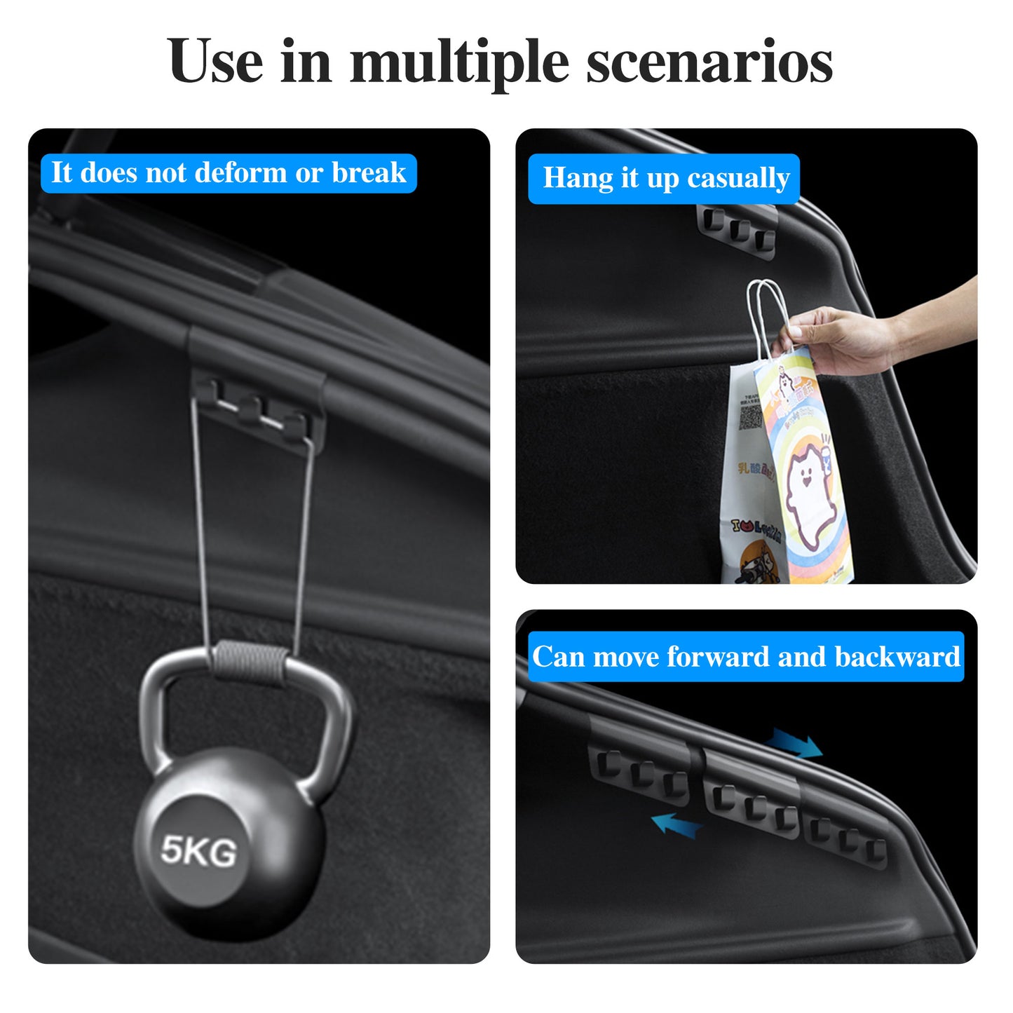 Trunk Grocery Bag Hook ABS Trunk Hook for Tesla Model Y Juniper Accessories 2025 2026 Trunk Organizer 2PC