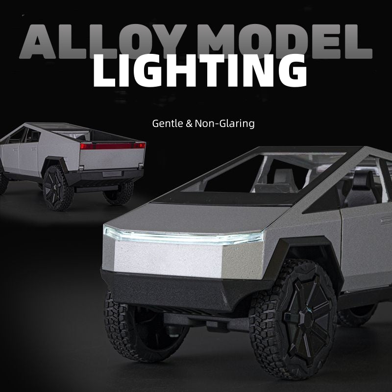 Toy Model Car of Tesla Cybertruck Diecast Alloy Pickup Model for Kids Boys 3+ Years