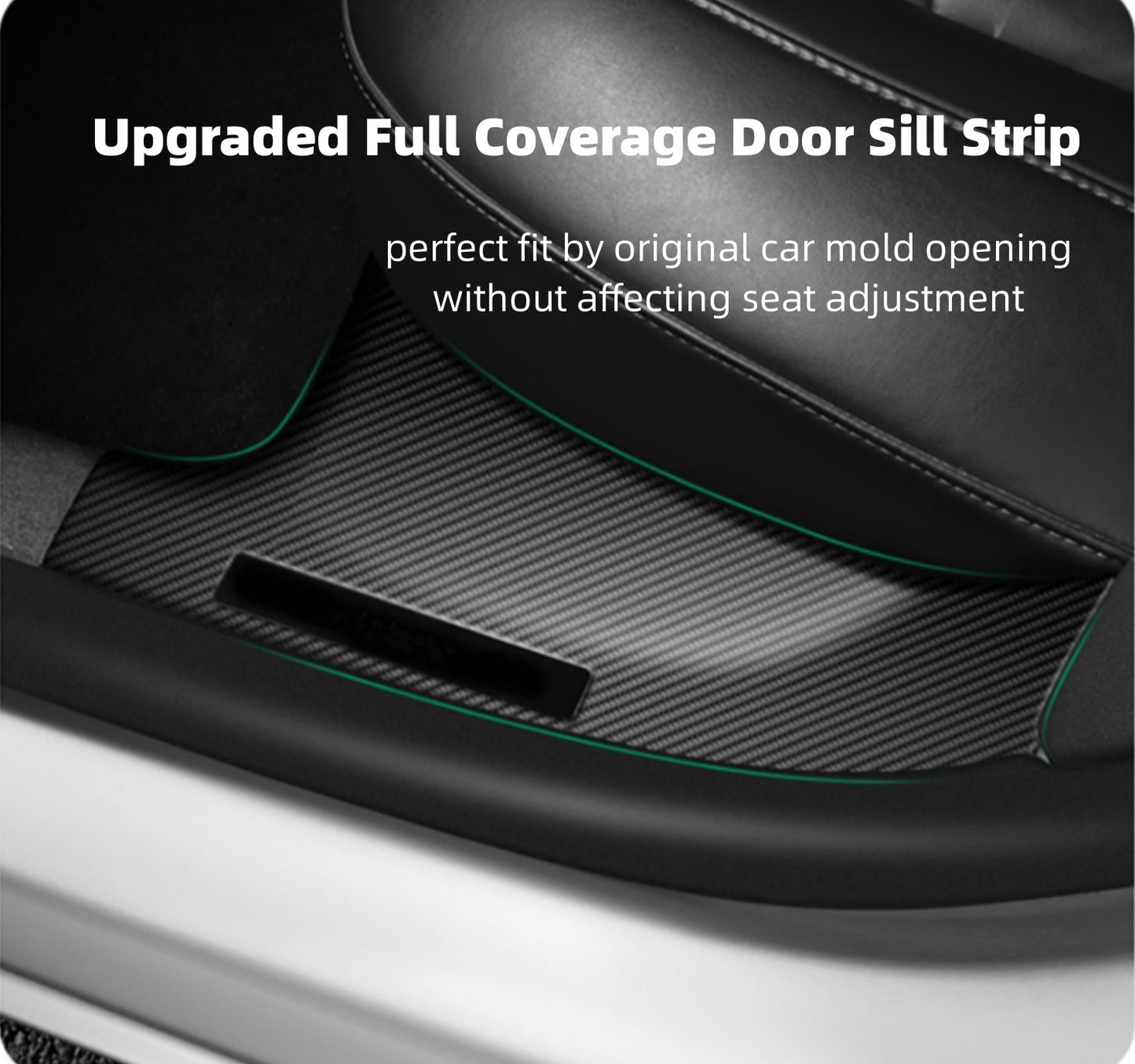 Premium Fibra de Carbono Frontal & Protetores de Soleira da Porta Traseira Proteção Completa para o Modelo 3/Y