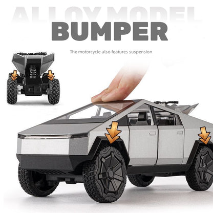 Modèle de voiture jouet de Tesla Cybertruck, modèle de pick-up en alliage moulé sous pression pour enfants garçons de 3 ans et plus