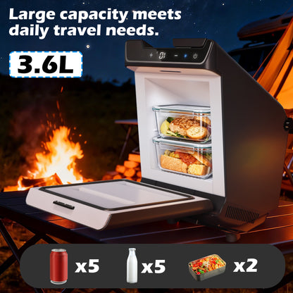 Rear Center Console Refrigerator 3.6L Portable Fridge Cooler & Warmer Quick Installation For Model Y Juniper