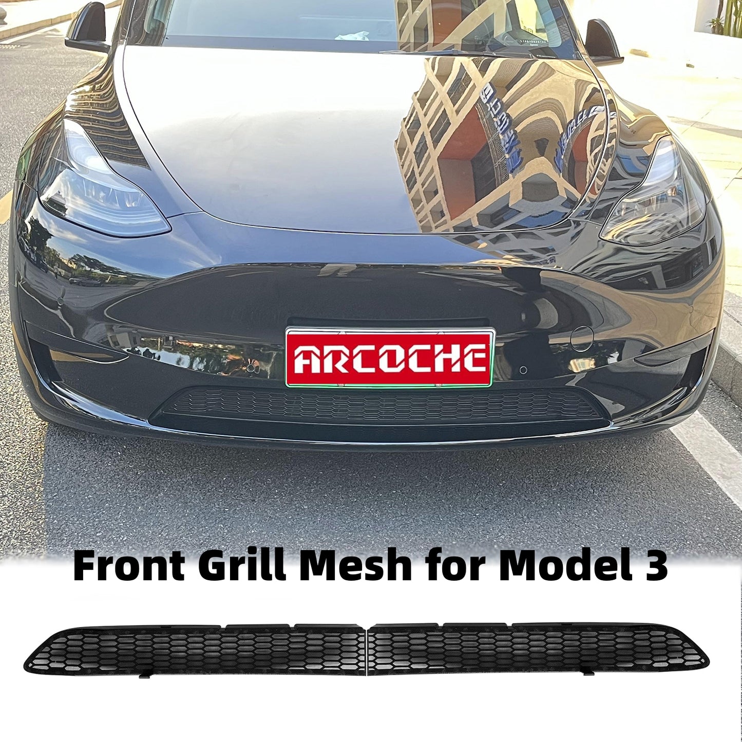 Carbar Insect Proof Net For Tesla Model 3 Model Y 17-21 Front Bumper Anti  Insect Net Radiator Protective Mesh Cover Grill Panel