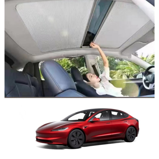Tesla Model Y용 접이식 유리 지붕 차양