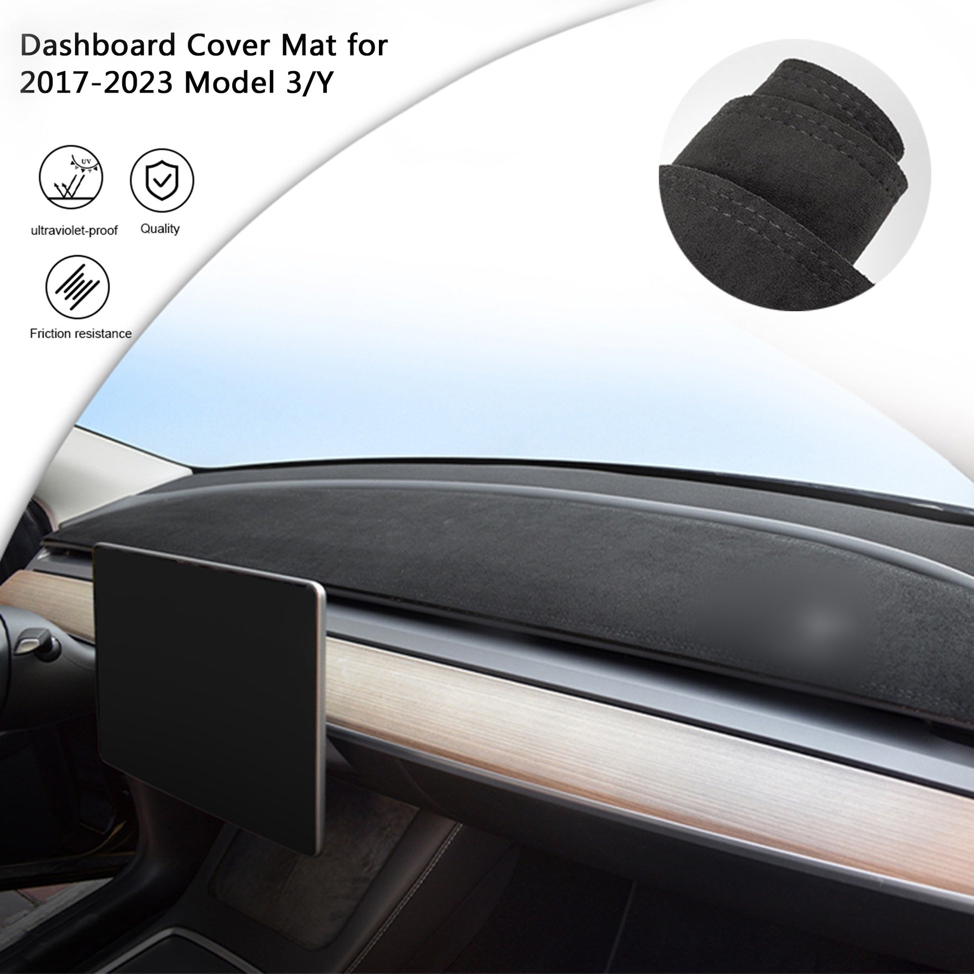 Dashboard Cushion for Model Y & 3 Light-Proof Non-Slip Pad – Arcoche