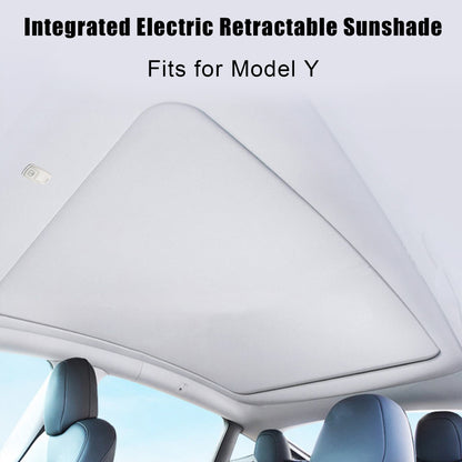 Integrierter elektrisch ausfahrbarer Sonnenschutz für Model Y