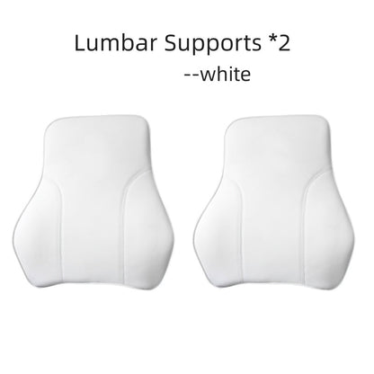Leder-Auto-Nackenkissen, passend für alle Tesla-Modelle – Weiß