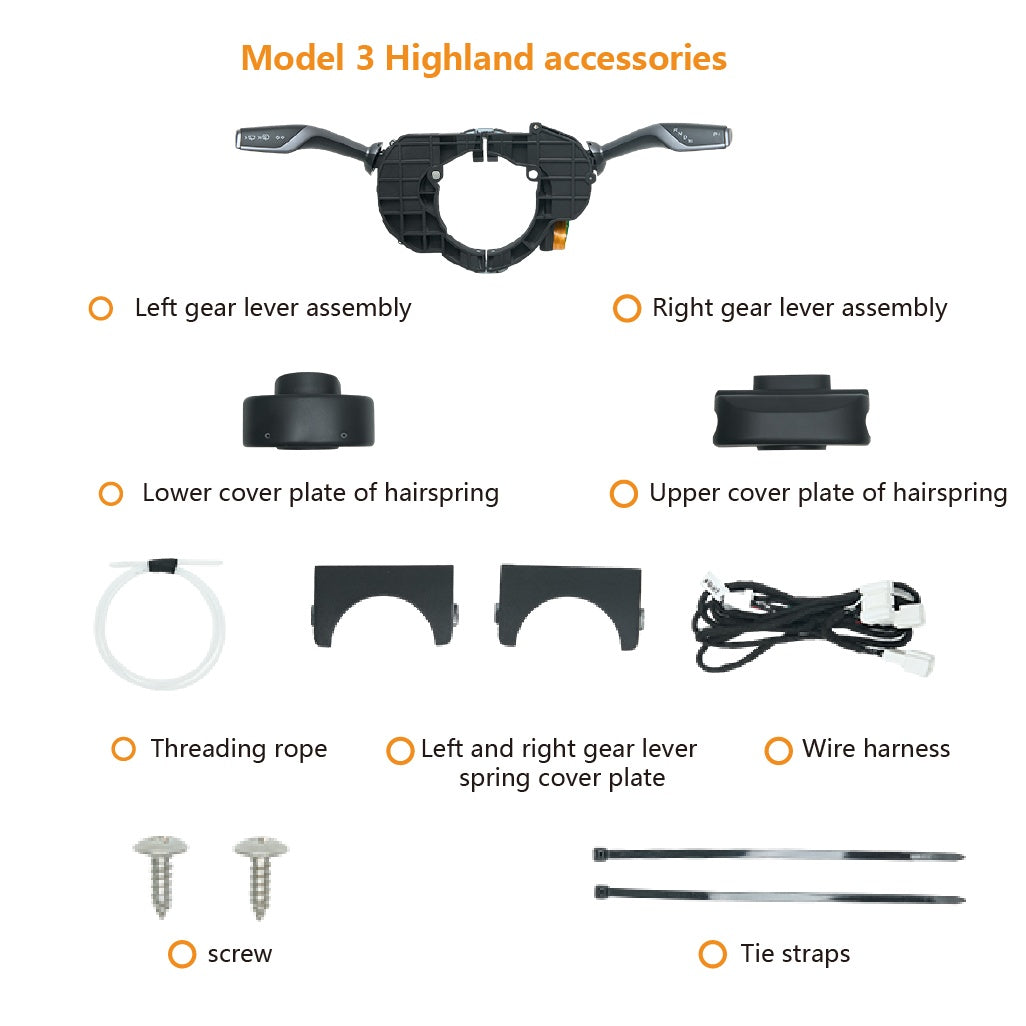 Spettacolo di ingranaggi fisici migliorati e gambi di segnale di svolta - per Tesla Model 3 Highland, S / X