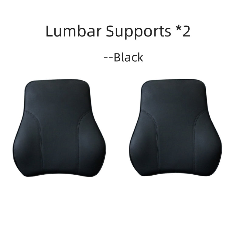 Repose-tête en cuir voiture cou oreiller mousse à mémoire conception ergonomique pour tous les modèles 3/Y/S/X nouveau modèle 3 Highland-noir