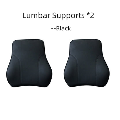 Diseño ergonómico de la espuma de la memoria de la almohada del cuello del coche del reposacabezas de cuero para todo el modelo 3/Y/S/X nuevo modelo 3 Highland-negro