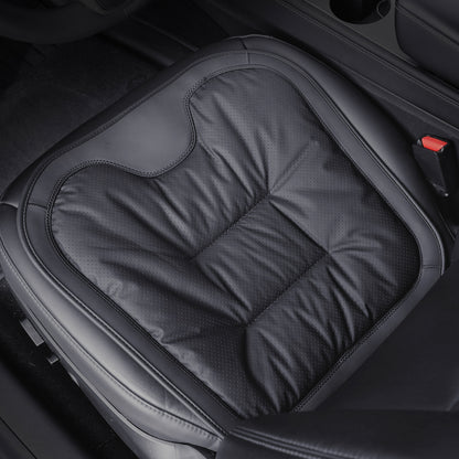 Universal Car Seat Cushion with Adjustable Nappa Leather Cover and Soft Velvet Lining