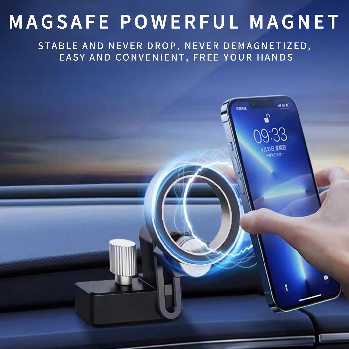 Soporte magnético para teléfono de coche con soporte para teléfono para el modelo 3/Y antes de octubre de 2023