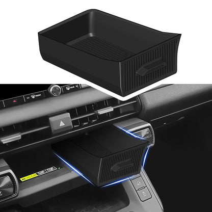Silicone Center Console Organizer Compatible for Toyota RAV4 2026 Accessories Stable Installation Upper Cubby Drawer Silicone Under Screen Storage Box