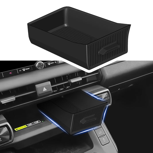 Silicone Center Console Organizer Compatible for Toyota RAV4 2026 Accessories Stable Installation Upper Cubby Drawer Silicone Under Screen Storage Box