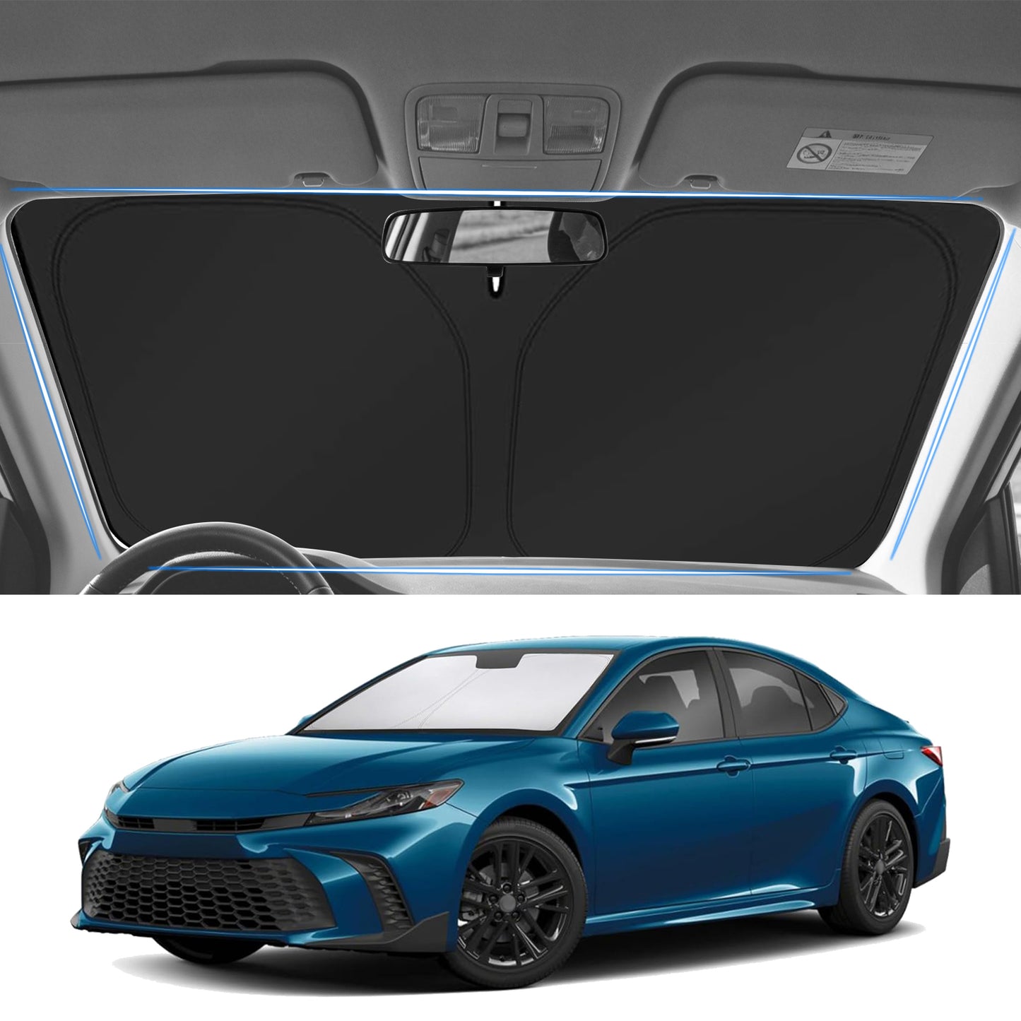 Parasole per parabrezza per Toyota Camry 2025 2026 LE XLE Hybrid SE XSE Accessori Parasole per auto per finestrini anteriori Parasole per parabrezza anteriore &  Copertura parasole per finestrino