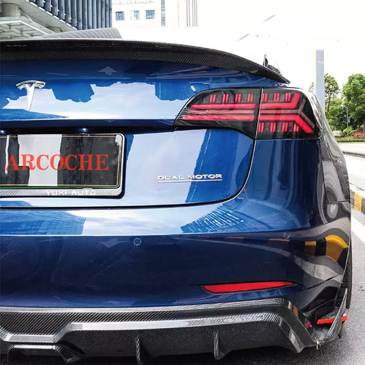 Stylish Fish Bone LED Taillights For Tesla Model 3/Y