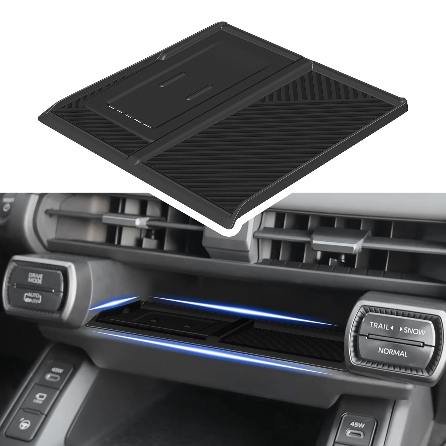 Wireless Charging Protective Mat for Toyota RAV4 2026 Accessories, Center Console Wireless Charger Mat Phone Charge Area Silicone Mat Silicone Pad for Toyota RAV4 2026