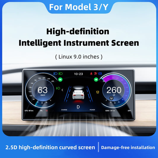 Touch Dashboard Screen 9 polegadas Carplay / Android Auto Smart Screen OTA atualização suportada para Tesla Model 3 / Y