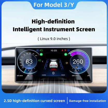 Écran de tableau de bord tactile 9 pouces, Carplay/Android Auto, mise à niveau OTA intelligente prise en charge pour Tesla modèle 3 Highland/3/Y
