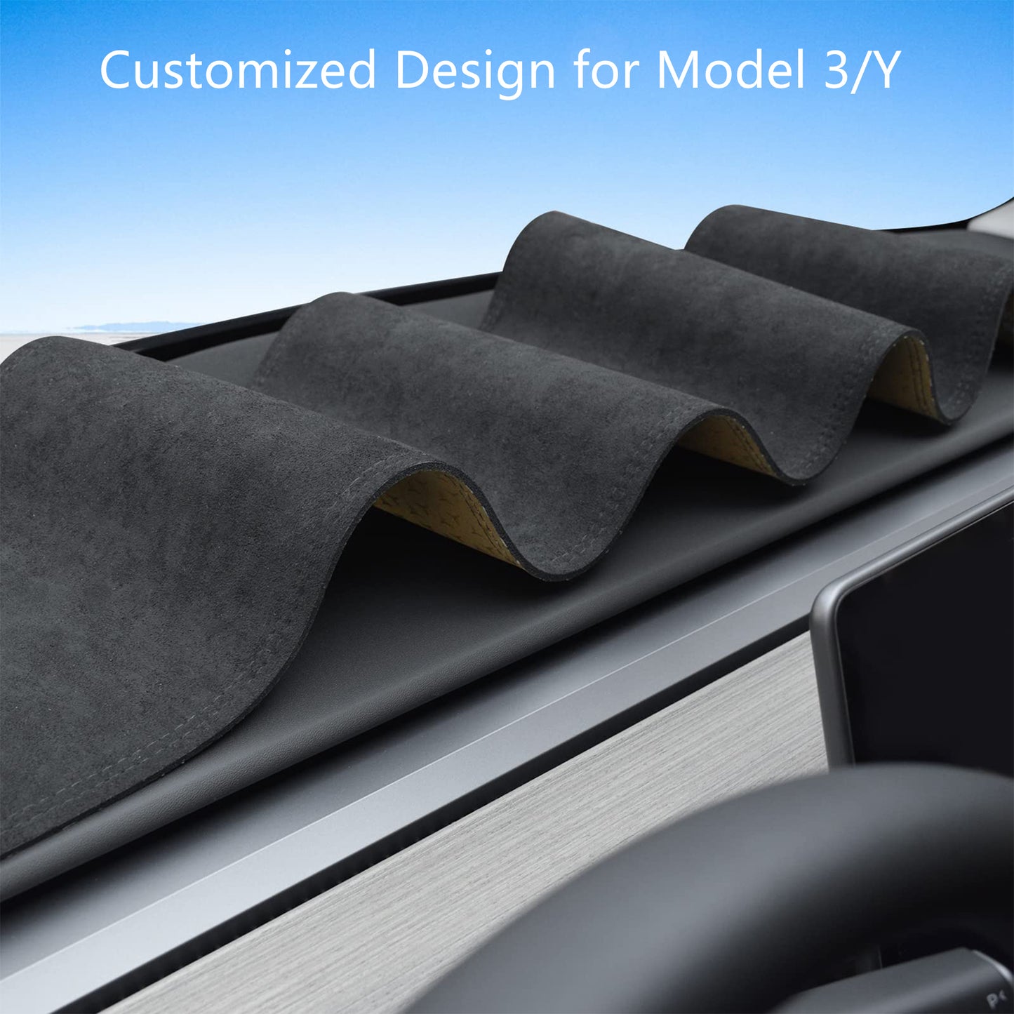 tesla model 3 Y dashboard cushion protection decorative pad light proof car 2022 2023 2021 2020 2019 2018 arcoche accessories accessory aftermarket price Vehicles standard long range performance sr+ electric car rwd ev interior exterior diy decoration price elon musk must have black white red blue 5 7 seats seat