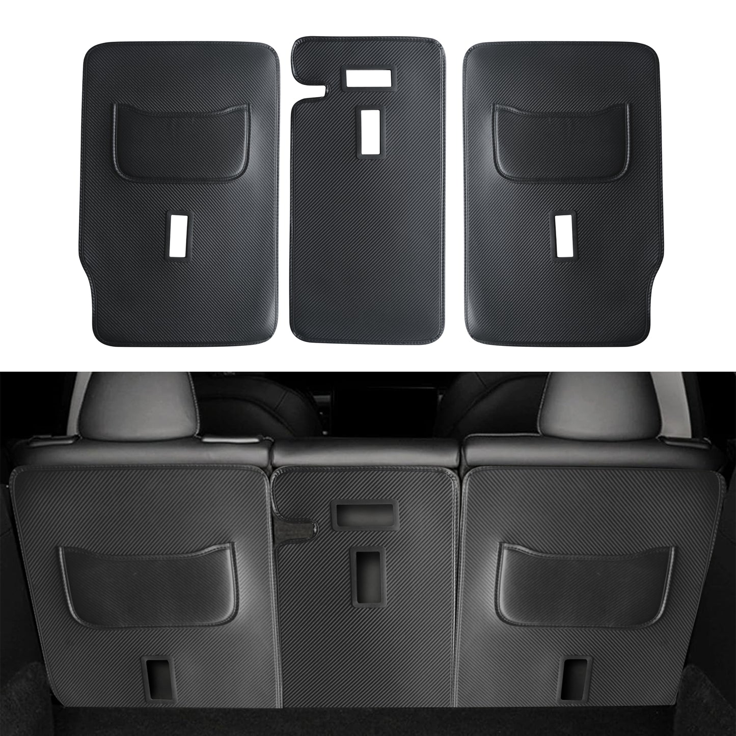Rear Trunk Tailgate Protector Mat Rear Seat Protector for Model Y