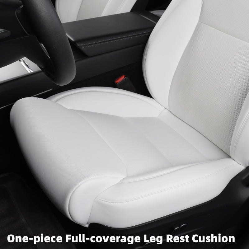 Model 3/Y One-piece Full-coverage Leg Rest Cushion Memory Foam Breathable Seat Cover 1pc