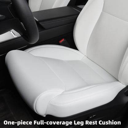 Model 3/Y One-piece Full-coverage Leg Rest Cushion Memory Foam Breathable Seat Cover 1pc