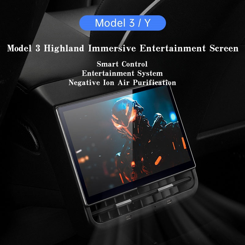 8.66-Inch Rear Entertainment & Climate Control Display for Tesla Model 3/Y