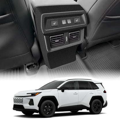 For Toyota RAV4 2026 Car Interior Accessories, Rear Armrest Air Outlet Vent Cover Trim, ABS Plastic Frame Decorative Overlay, Anti-Scratch & Easy to Install, Interior Styling for 2026 RAV4