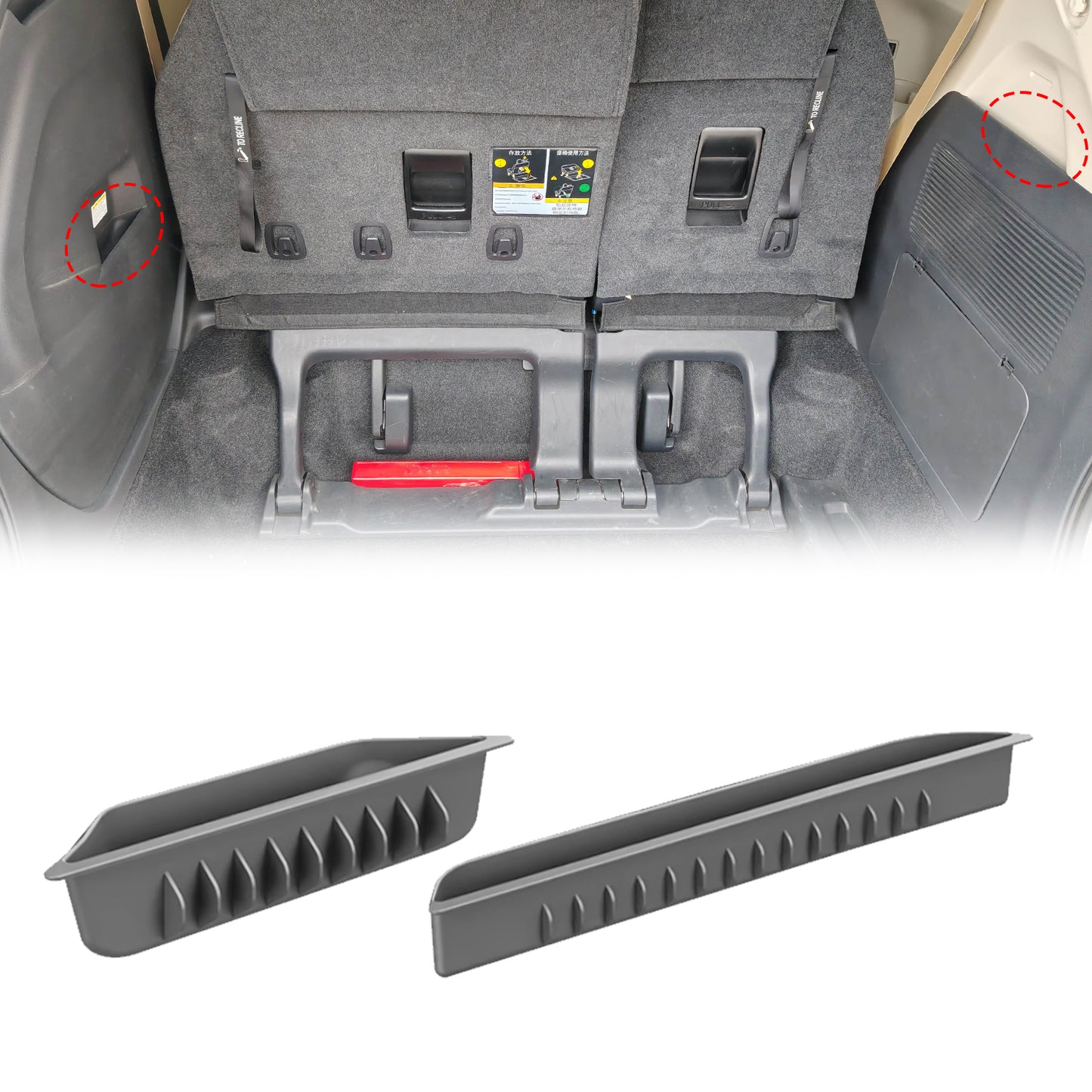 Trunk Organizer Box for Toyota Sienna 2021-2026 TPE Side Trunk Storage Multipurpose Car Storage Box Blocks Trunk Divider