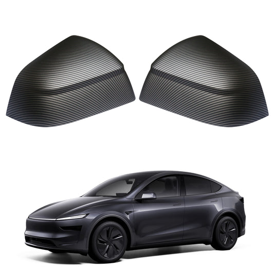 For Tesla Model Y Juniper 2025–2026 Side Mirror Protective Covers – Matte Carbon Fiber (2-Piece Set)