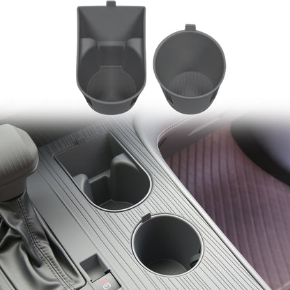 2PCS Center Console Cup Holder Insert for Sienna 2021 2022 2023 2024 2025,2025 Upgraded Organizer TPE Cup Holder for Sienna Interior Accessories