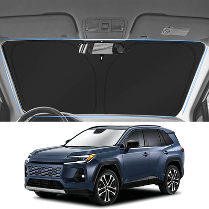 Parasol para parabrisas para Toyota RAV4 2025 2026 LE, XLE, Premium, XSE, Limited, SE, TRD Visera todoterreno para ventana delantera, protector solar, bloqueador UV &