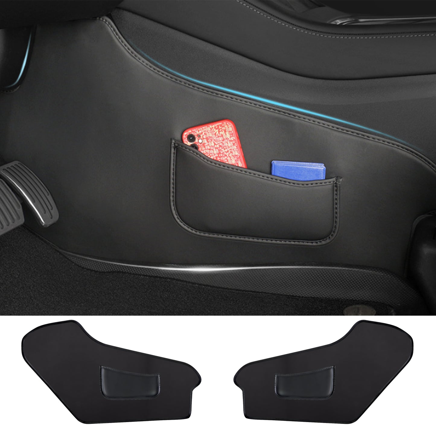 Seat Side Pads Anti Kick Center Console Guard Mat for Model 3 Highland/3/Y