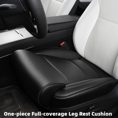 Model 3/Y One-piece Full-coverage Leg Rest Cushion Memory Foam Breathable Seat Cover 1pc