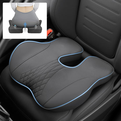 Premium Memory Foam Seat Cushion for Car & Office,Ergonomic Office Desk Accessories for Tailbone Pain Relief,Extra-Dense Memory Foam for Hip,Tailbone,Coccyx,Sciatica Diamond Pattern-Ochre Brown