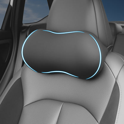 Almohada para reposacabezas de coche para soporte de cuello, almohada de espuma viscoelástica para el cuello del coche, ajuste universal, almohada de viaje para reposacabezas, almohada de coche para aliviar el dolor mientras conduces