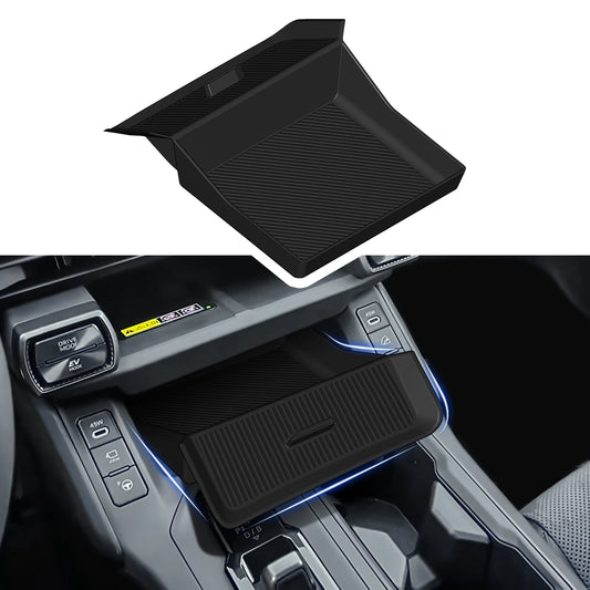 Gear Shift Storage Box for Toyota RAV4 2026 Accessories, Center Console Gear Shift Storage Box Silicone Mat Silicone Pad for Toyota RAV4 2026 Accessories,Black