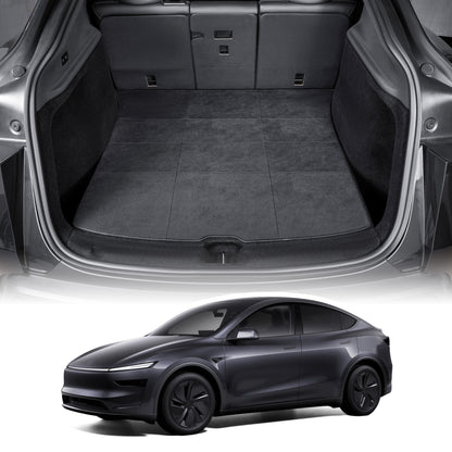 Cargo Liner pro Tesla Model Y Juniper 2025 2026 Rohož do kufru do každého počasí s chrániči zádové opěrky pro Příslušenství Model Y 5 sedadel Ochranné podložky na zadní sedadla proti poškrábání Černá