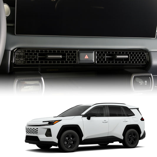 Pro Toyotu RAV4 2026 Příslušenství Interiér Středová konzola Tlačítko spínače klimatizace Obložení krytu centrální centrální klimatizace Dekorace - lesklá černá