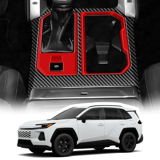 Pro Toyotu RAV4 2026 Doplňky interiéru vozu, Dekorace řazení na středové konzole, Ozdobné překrytí plastového rámu ABS, Styl interiéru Pro RAV4 2026 XLE、LE、GR Sport、Wooland