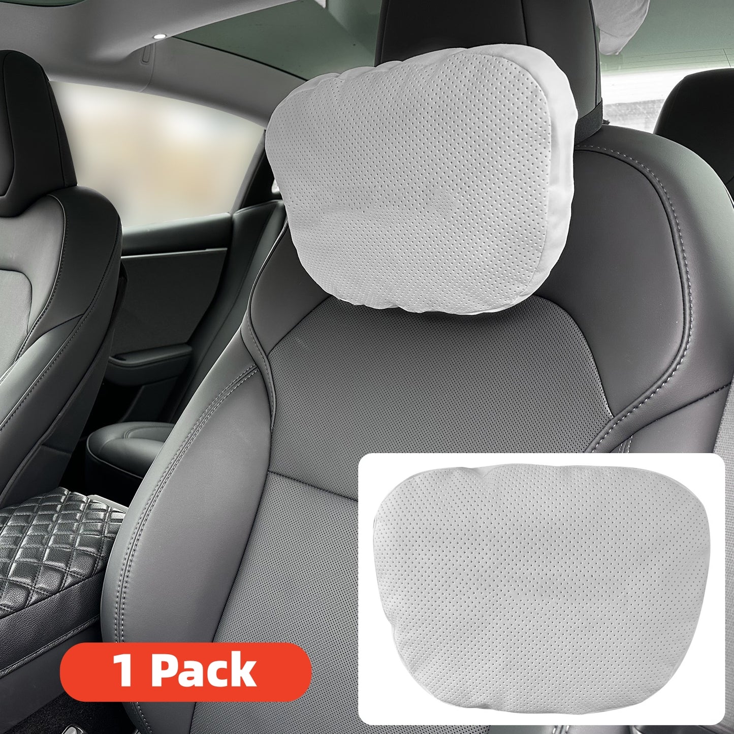 Headrest Pillow for Model 3 highland/3/Y/S/X - Suede Car Neck Support