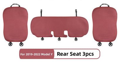 seat cushion cuhions ice fabric summer mat front rear back pieces 3 4 7 washable tesla model 3 Y car 2022 2023 2021 2020 2019 2018 s3xy arcoche accessories accessory aftermarket price Vehicles standard long range performance sr+ electric car rwd ev interior exterior diy decoration price must have black red white