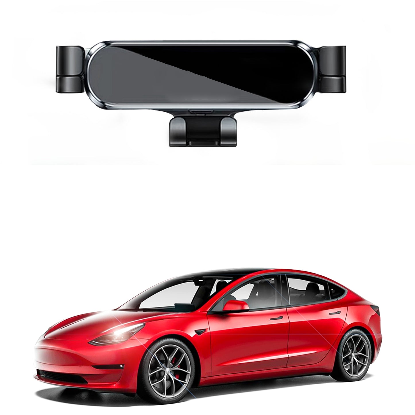 Support de téléphone de voiture Gravity compatible avec tous les téléphones de 4 à 7,5 pouces pour Model 3/Y