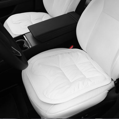 Universal Car Seat Cushion with Adjustable Nappa Leather Cover and Soft Velvet Lining