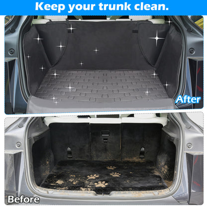 Dog Car Seat Cover for Trunk Cargo Liner for Dogs, Waterproof Pet Cargo Cover Dog Seat Mat for 2025 2026 Tesla Model Y Juniper 2026 Upgraded 600D Heavy Duty Waterproof Scratch-Resistant Dog Hammock