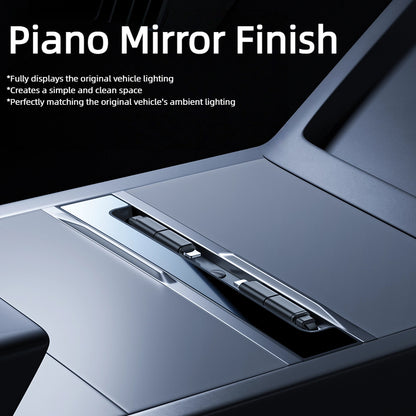 Fast Charging Center Console Hub RGB Ambient Light With Retractable Cables For Tesla Model Y Juniper & Model 3 Highland