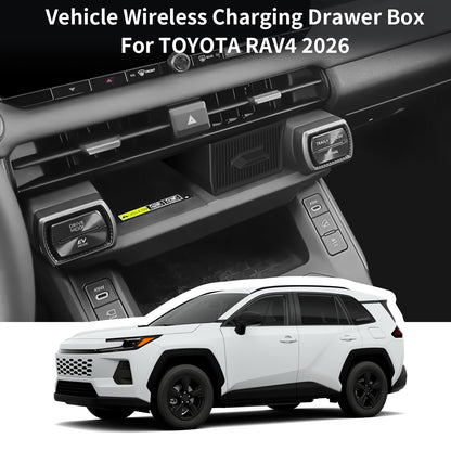 Silicone Center Console Organizer Compatible for Toyota RAV4 2026 Accessories Stable Installation Upper Cubby Drawer Silicone Under Screen Storage Box