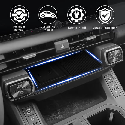 Gear Shift Storage Box Compatible for Toyota RAV4 2026 Accessories Center Console Wireless Charger Mat,Under Cubby Drawer（2PCS）